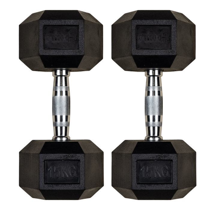 Hill Icon Rubber Hex Dumbbells (Pairs)