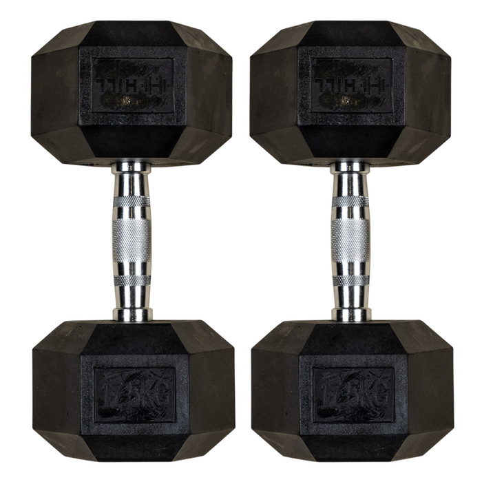 Hill Icon Rubber Hex Dumbbells (Pairs)