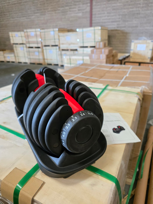 Clearance Adjustable Dumbbells Pair 2.5kg - 24kg
