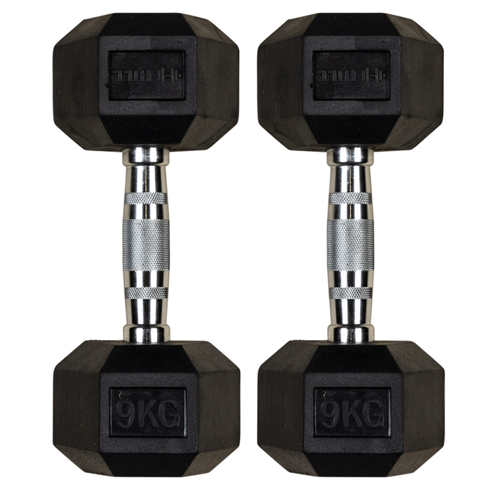 Hill Icon Rubber Hex Dumbbells (Pairs)