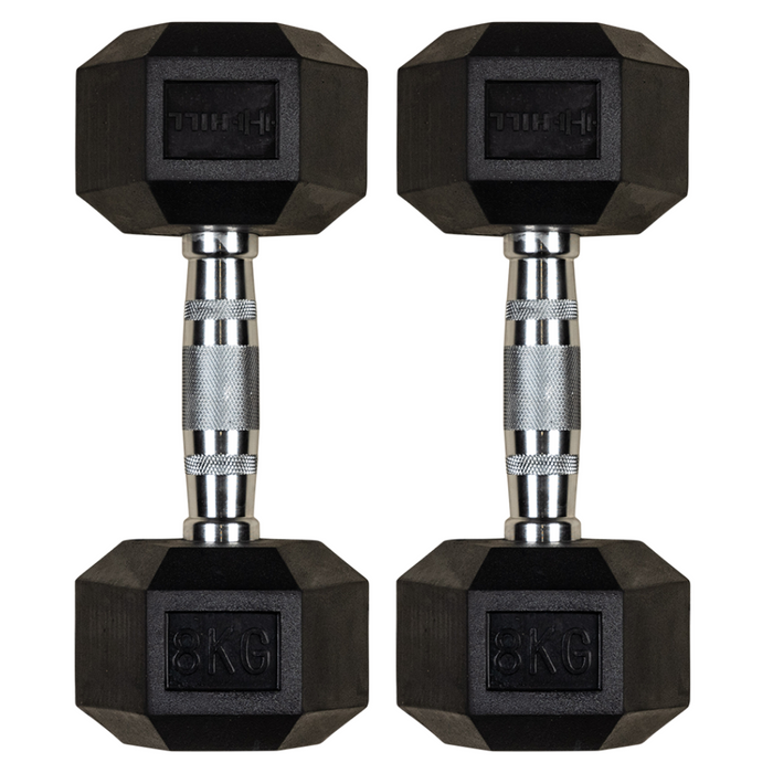 Hill Icon Rubber Hex Dumbbells (Pairs)