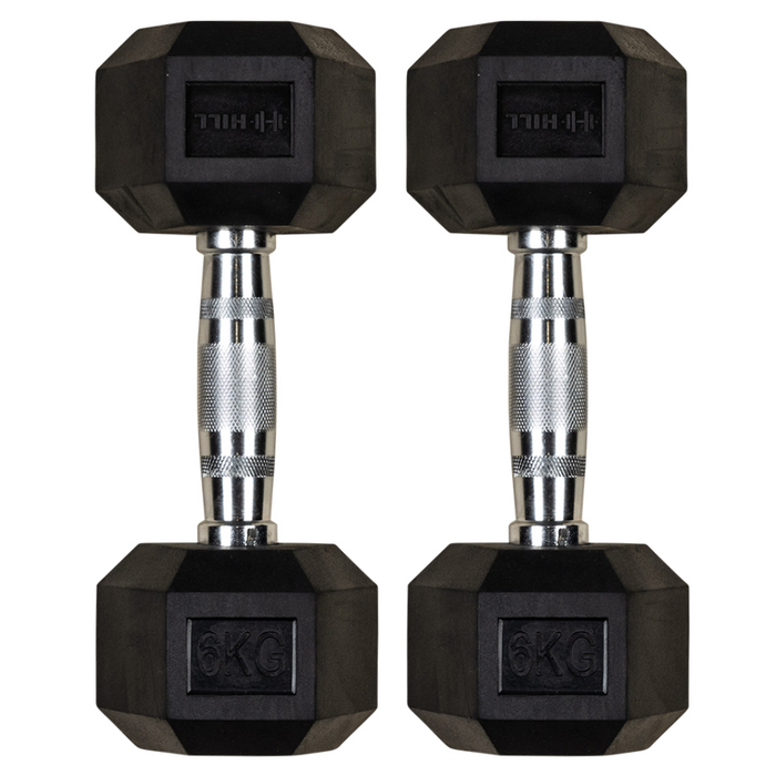 Hill Icon Rubber Hex Dumbbells (Pairs)