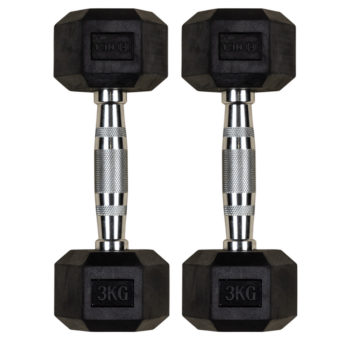 Hill Icon Rubber Hex Dumbbells (Pairs)