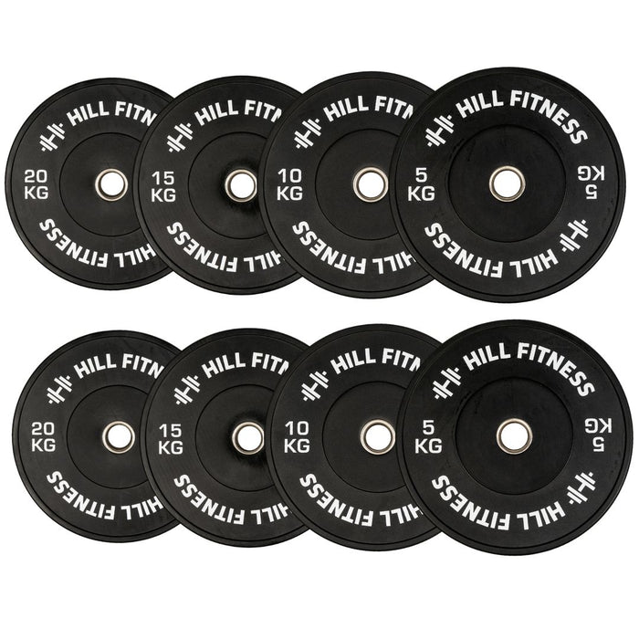 Hill Icon Black Bumper Plates 100kg Set