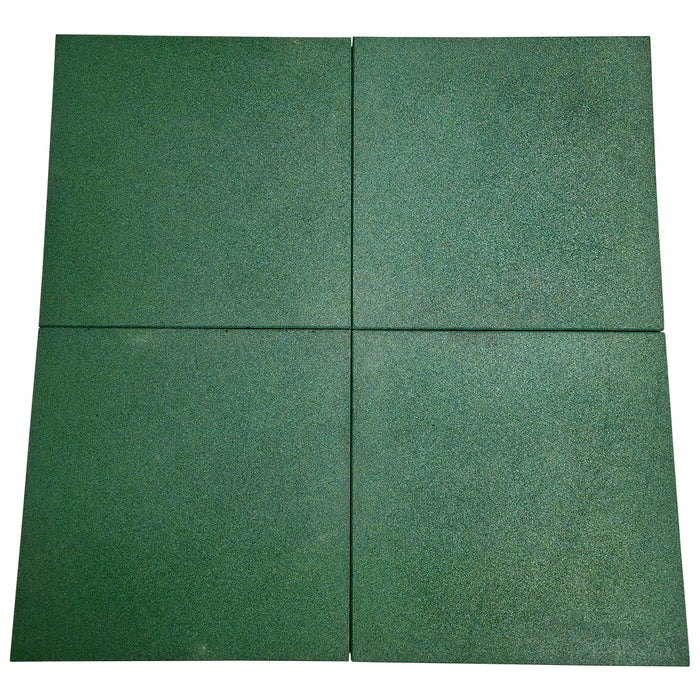 PlaySafe 30mm 500mm x 50mm Outdoor Rubber Playground / Patio Mats (4 PACK)
