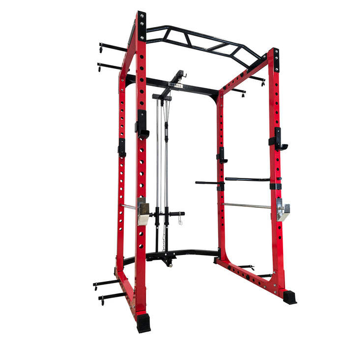 Athlete Series 3.0 Light Commercial Power Rack with High Low Pulley System