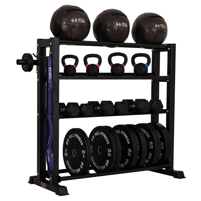 All in One Gym Storage System - 4 Shelf / 1 Bay (129cm)