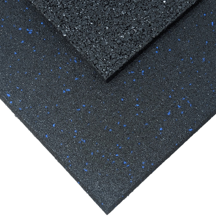 Economy - 15mm 1m² Black & Blue Rubber Gym Flooring Tiles