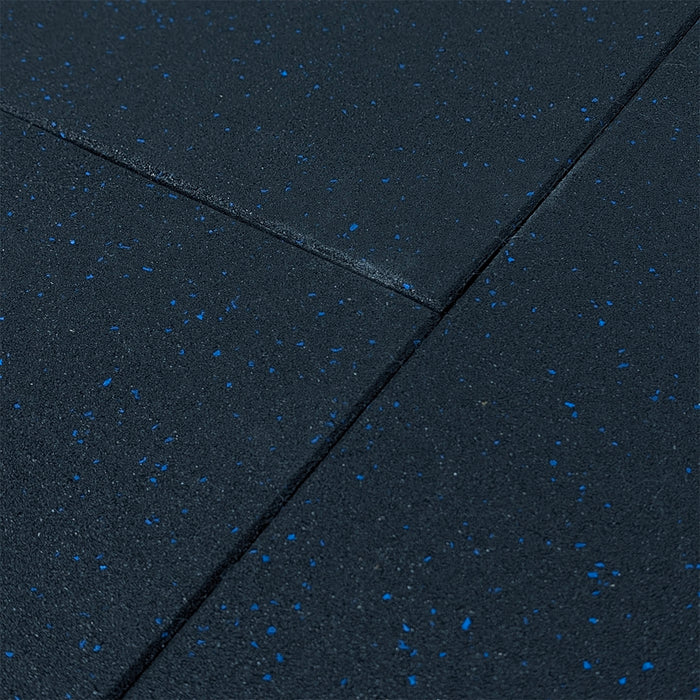 Economy - 15mm 1m² Black & Blue Rubber Gym Flooring Tiles
