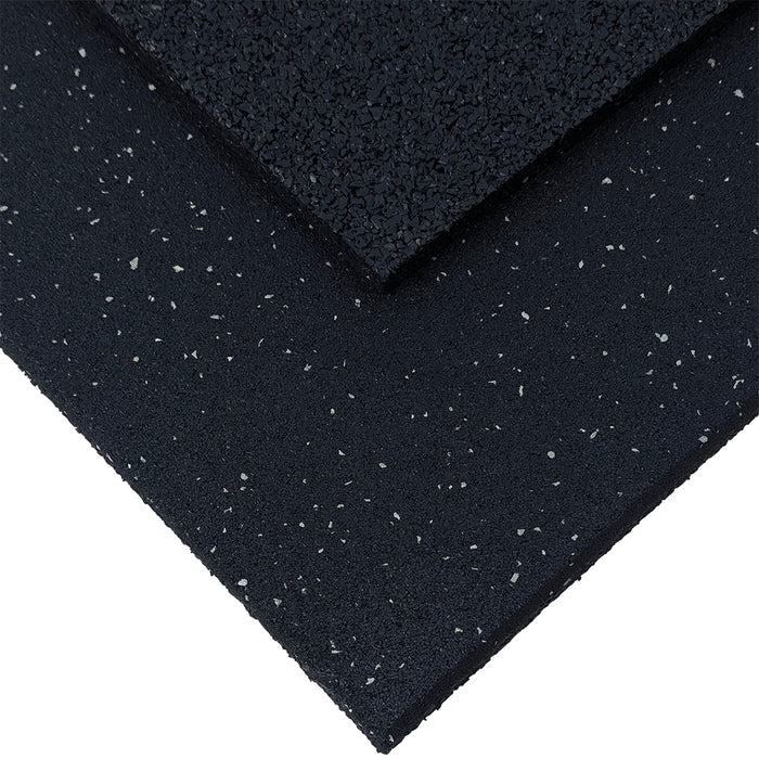 Economy - 15mm 1m² Black & Grey Rubber Gym Flooring Tiles