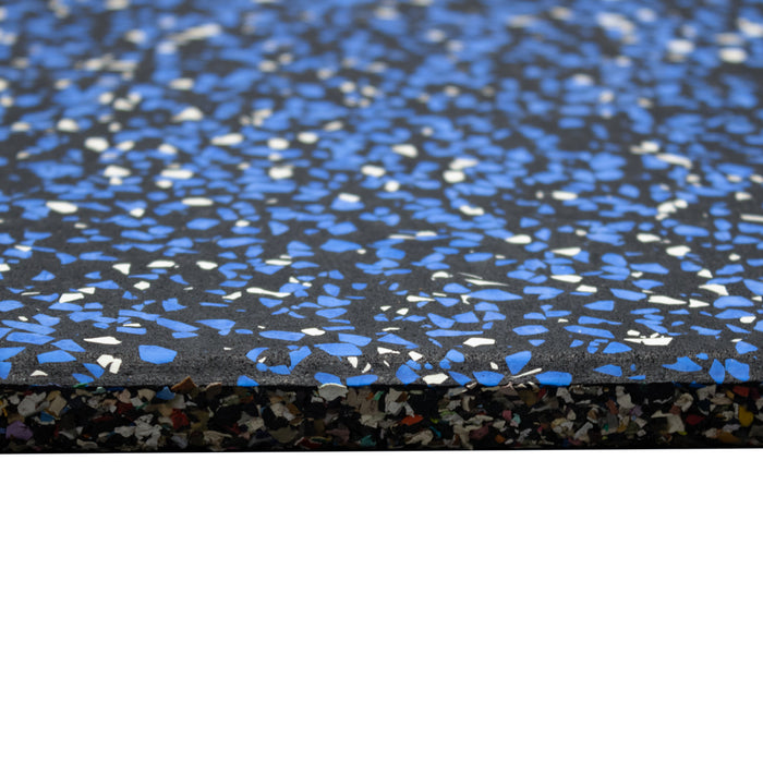 Lux: Med Blue 15mm 1m² Rubber Gym Flooring Tiles