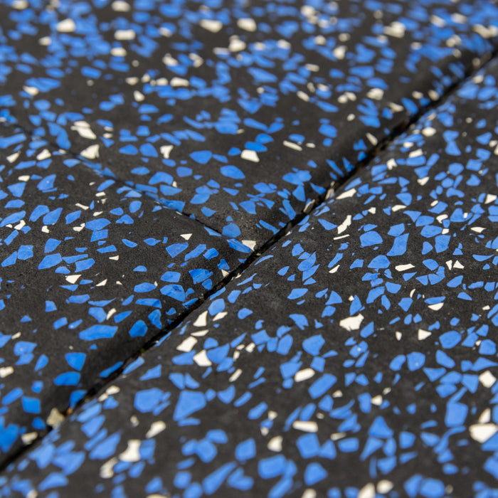Lux: Med Blue 15mm 1m² Rubber Gym Flooring Tiles