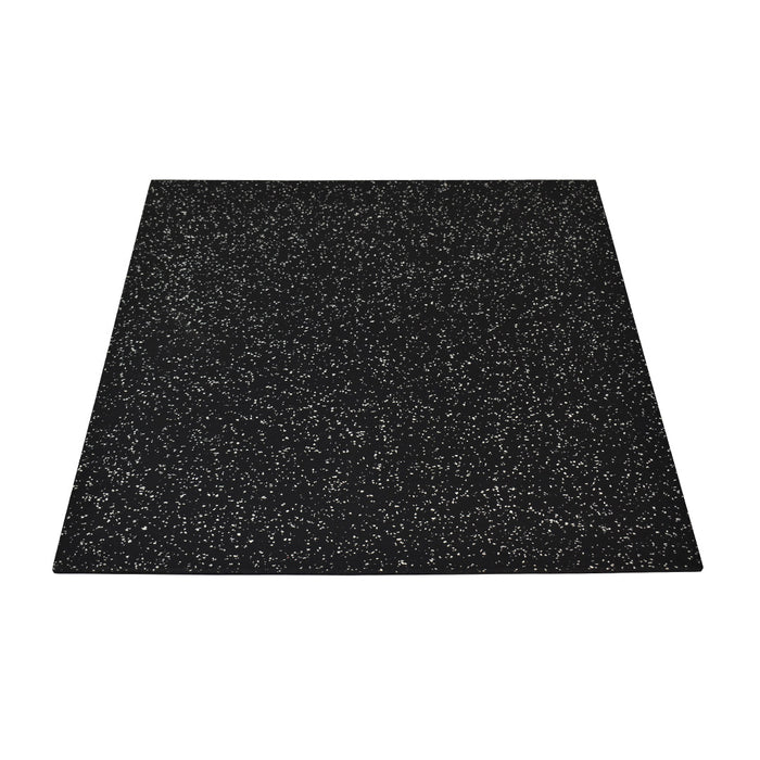 EZ Clean - 20mm 1m² Black & White Composite Rubber Gym Flooring Tiles