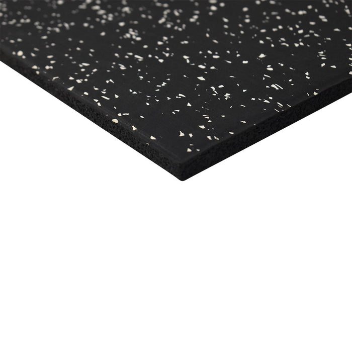 EZ Clean - 20mm 1m² Black & White Composite Rubber Gym Flooring Tiles