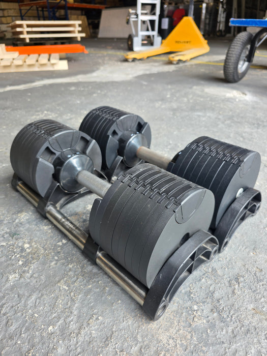 Pre-loved 32kg Adjustable Dumbbell Pair with Cradles
