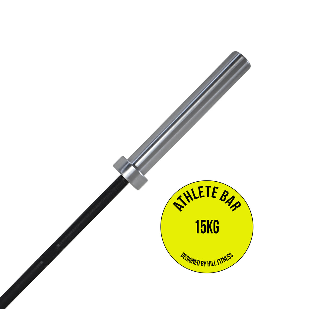 Fitvids Olympic Barbell 6 Foot - 700-Pound Capacity Weightlifting Bar, Silver Zinc Finish | Powerlifting & CrossFit Barbell