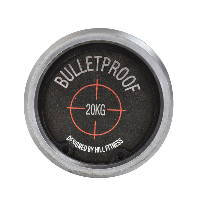 Bulletproof Barbell 20kg Black Chrome Edition -  Mens Olympic Weightlifting Bar