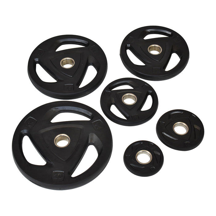Tornado Tri Grip Rubber Coated Olympic Weight Plates (Pairs)