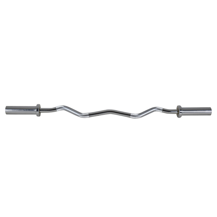 Function Series 4 Foot Olympic EZ Curl Barbell with Spring Collars