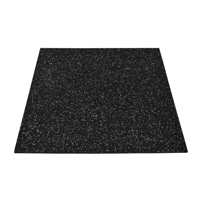 EZ Clean - 15mm 1m² Black & White Composite Rubber Gym Flooring Tiles