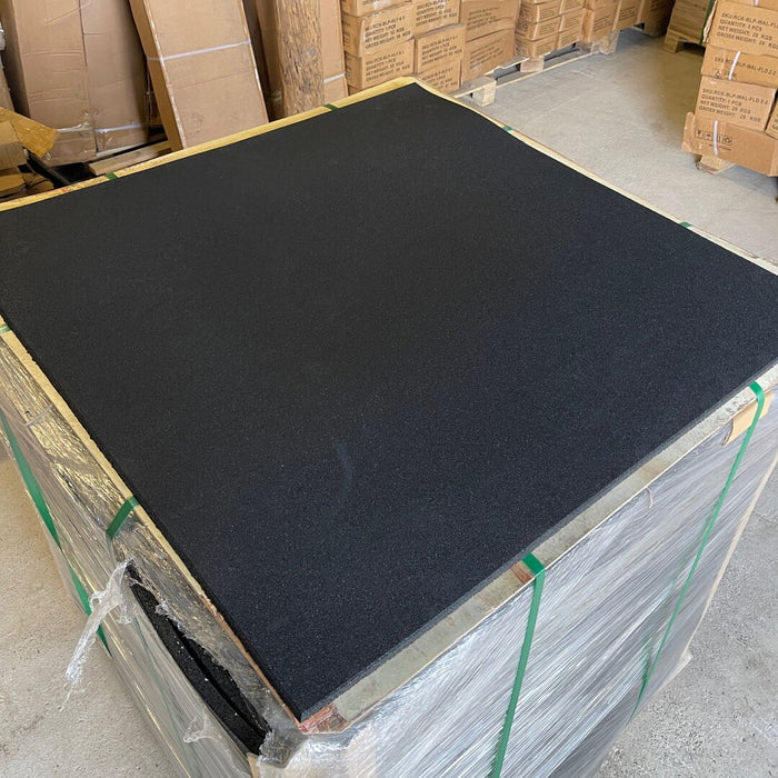 Economy 15mm 1m² Black Rubber Gym Flooring Tiles